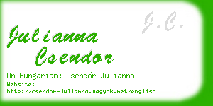 julianna csendor business card